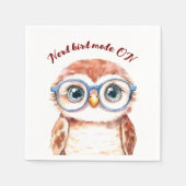 Geek Nerd Bird Serviette (Vorderseite)