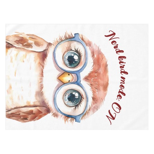Geek Nerd Bird Tischdecke (Vorderseite (Horizontal))