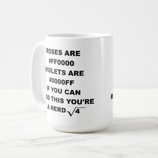 Geek-Nerd-Poesie-lustiger Tassen-Spaß Kaffeetasse (Vorderseite Links)