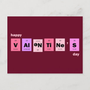 Geek Nerd Science Happy Valentine's Day Feiertagspostkarte