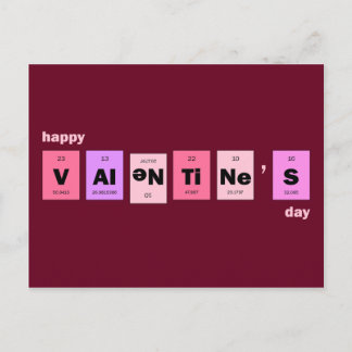 Geek Nerd Science Happy Valentine's Day Feiertagspostkarte