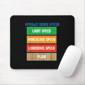 Geek Nerdig Hyperjet-Motorstatus-Design Mousepad (Mit Mouse)
