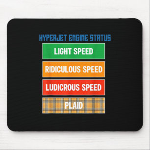 Geek Nerdig Hyperjet-Motorstatus-Design Mousepad