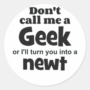 Geek newt bf runder aufkleber