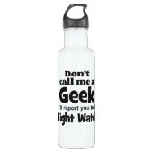 Geek Night Watch bf Trinkflasche (Vorderseite)