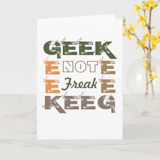 Geek not Freak Karte (Gelbe Blume)