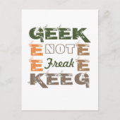 Geek not Freak Postkarte (Vorderseite)