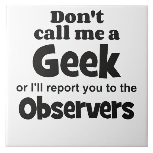 Geek Observers bf Fliese (Vorderseite)