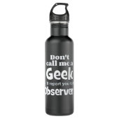 Geek Observers wf Edelstahlflasche (Vorderseite)