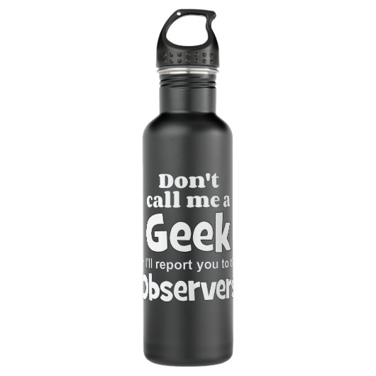 Geek Observers wf Edelstahlflasche (Vorderseite)