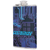 Geek Out Custom PCB Blue Electronic Circuit Board Flachmann (Links)