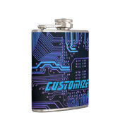 Geek Out Custom PCB Blue Electronic Circuit Board Flachmann (Rechts)