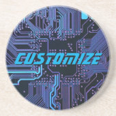 Geek Out Custom PCB Blue Electronic Circuit Board Getränkeuntersetzer (Vorne)