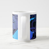 Geek Out Custom PCB Blue Electronic Circuit Board Jumbo-Tasse (Rückseite)
