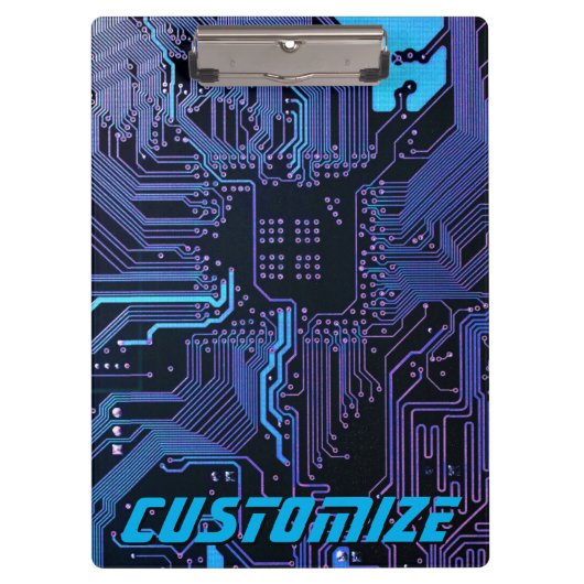 Geek Out Custom PCB Blue Electronic Circuit Board Klemmbrett (Vorderseite)