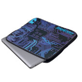 Geek Out Custom PCB Blue Electronic Circuit Board Laptopschutzhülle (Vorne Knopf)