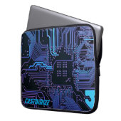 Geek Out Custom PCB Blue Electronic Circuit Board Laptopschutzhülle (Vorderseite Links)