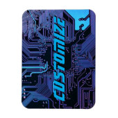 Geek Out Custom PCB Blue Electronic Circuit Board Magnet (Vertikal)