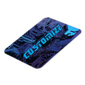 Geek Out Custom PCB Blue Electronic Circuit Board Magnet (Linke Seite)