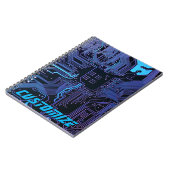 Geek Out Custom PCB Blue Electronic Circuit Board Notizblock (Linke Seite)