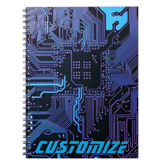 Geek Out Custom PCB Blue Electronic Circuit Board Notizblock (Vorderseite)