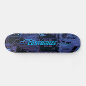 Geek Out Custom PCB Blue Electronic Circuit Board Skateboard (Horizontal)