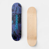 Geek Out Custom PCB Blue Electronic Circuit Board Skateboard (Vorderseite)