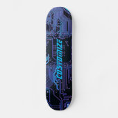 Geek Out Custom PCB Blue Electronic Circuit Board Skateboard (Vorderseite)
