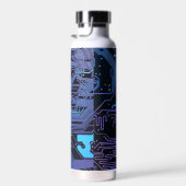 Geek Out Custom PCB Blue Electronic Circuit Board Trinkflasche (Rechts)