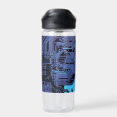 Geek Out Custom PCB Blue Electronic Circuit Board Trinkflasche (Rückseite)