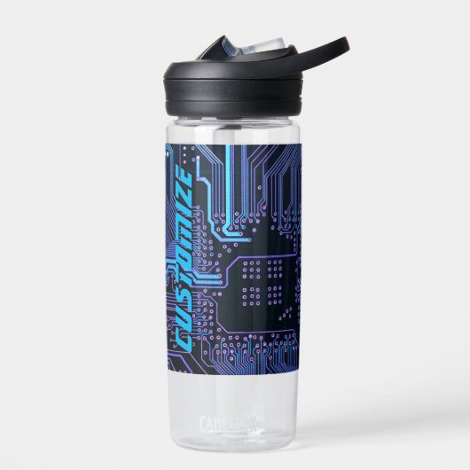 Geek Out Custom PCB Blue Electronic Circuit Board Trinkflasche (Links)