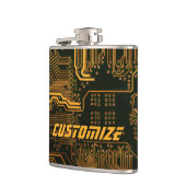 Geek Out Custom PCB Orange Circuit Board Flachmann (Links)