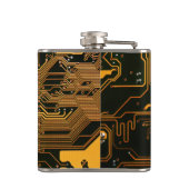 Geek Out Custom PCB Orange Circuit Board Flachmann (Rückseite)