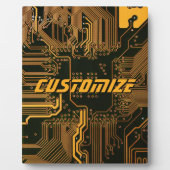 Geek Out Custom PCB Orange Circuit Board Fotoplatte (Vorderseite)