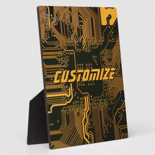 Geek Out Custom PCB Orange Circuit Board Fotoplatte (Seite)