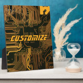 Geek Out Custom PCB Orange Circuit Board Fotoplatte (Seite)