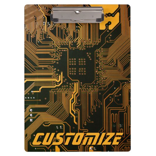 Geek Out Custom PCB Orange Circuit Board Klemmbrett (Vorderseite)