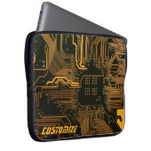 Geek Out Custom PCB Orange Circuit Board Laptopschutzhülle (Vorne Rechts)