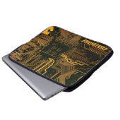 Geek Out Custom PCB Orange Circuit Board Laptopschutzhülle (Vorne Knopf)