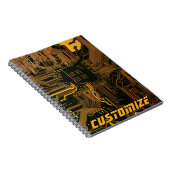 Geek Out Custom PCB Orange Circuit Board Notizblock (Rechte Seite)