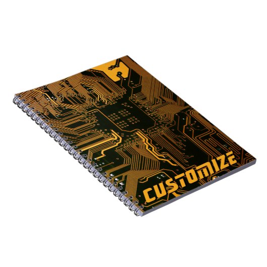 Geek Out Custom PCB Orange Circuit Board Notizblock (Rechte Seite)