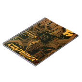 Geek Out Custom PCB Orange Circuit Board Notizblock (Linke Seite)