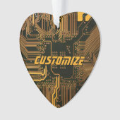 Geek Out Custom PCB Orange Circuit Board Ornament (Vorderseite)
