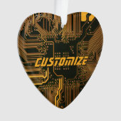 Geek Out Custom PCB Orange Circuit Board Ornament (Vorderseite)