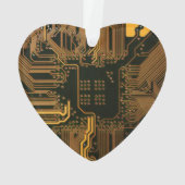 Geek Out Custom PCB Orange Circuit Board Ornament (Rückseite)