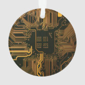 Geek Out Custom PCB Orange Circuit Board Ornament (Rückseite)