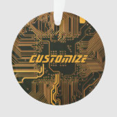 Geek Out Custom PCB Orange Circuit Board Ornament (Vorderseite)