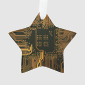 Geek Out Custom PCB Orange Circuit Board Ornament (Rückseite)