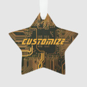 Geek Out Custom PCB Orange Circuit Board Ornament (Vorderseite)