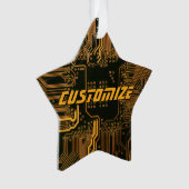 Geek Out Custom PCB Orange Circuit Board Ornament (Vorderseite)